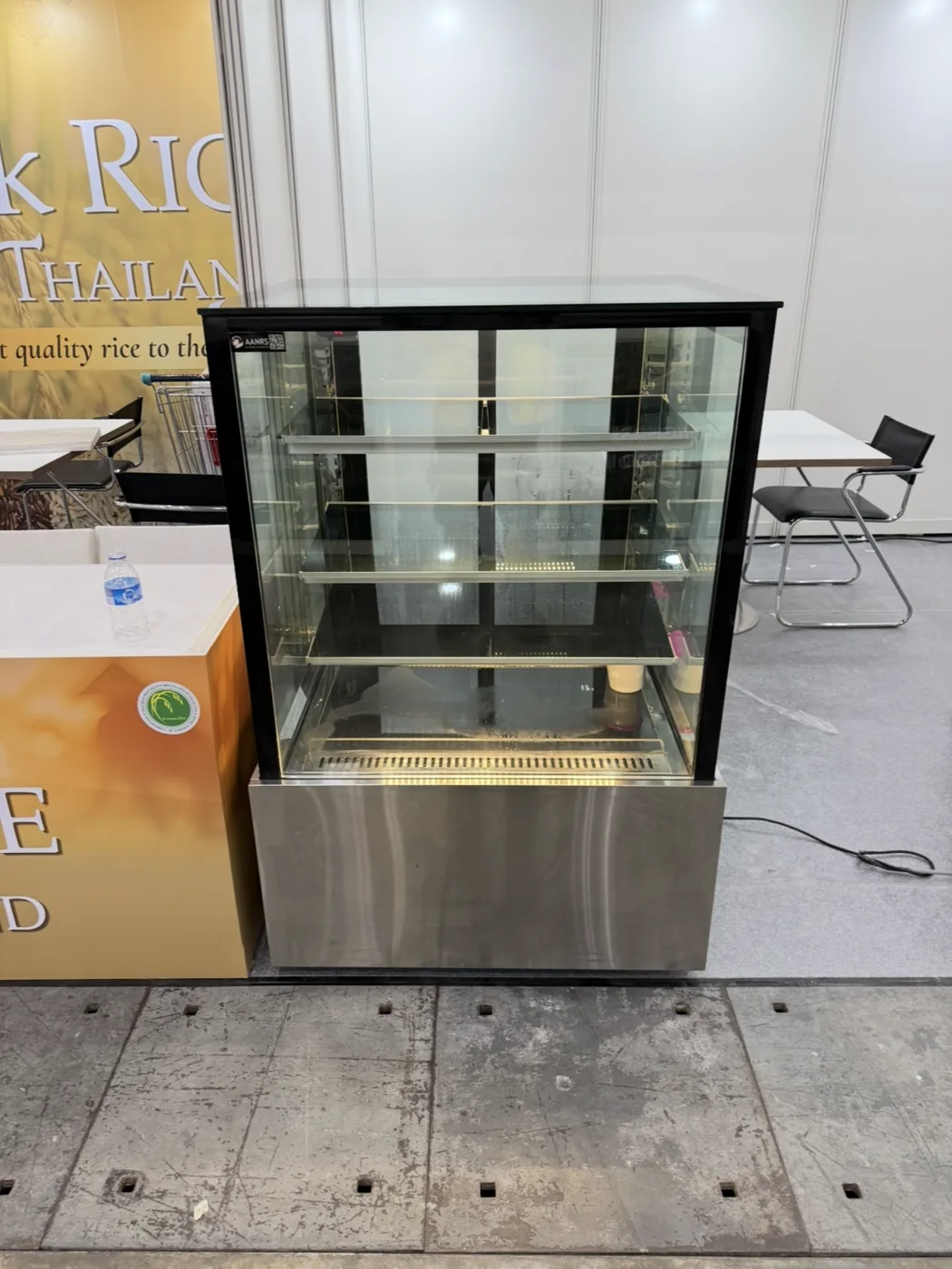 AANRS cake chiller rental Singapore, Kojima Four-Layer Cake Display Chiller B90L4F-S-W (Warm LED / 90cm / Steel Finishing), in use at a real Singapore event