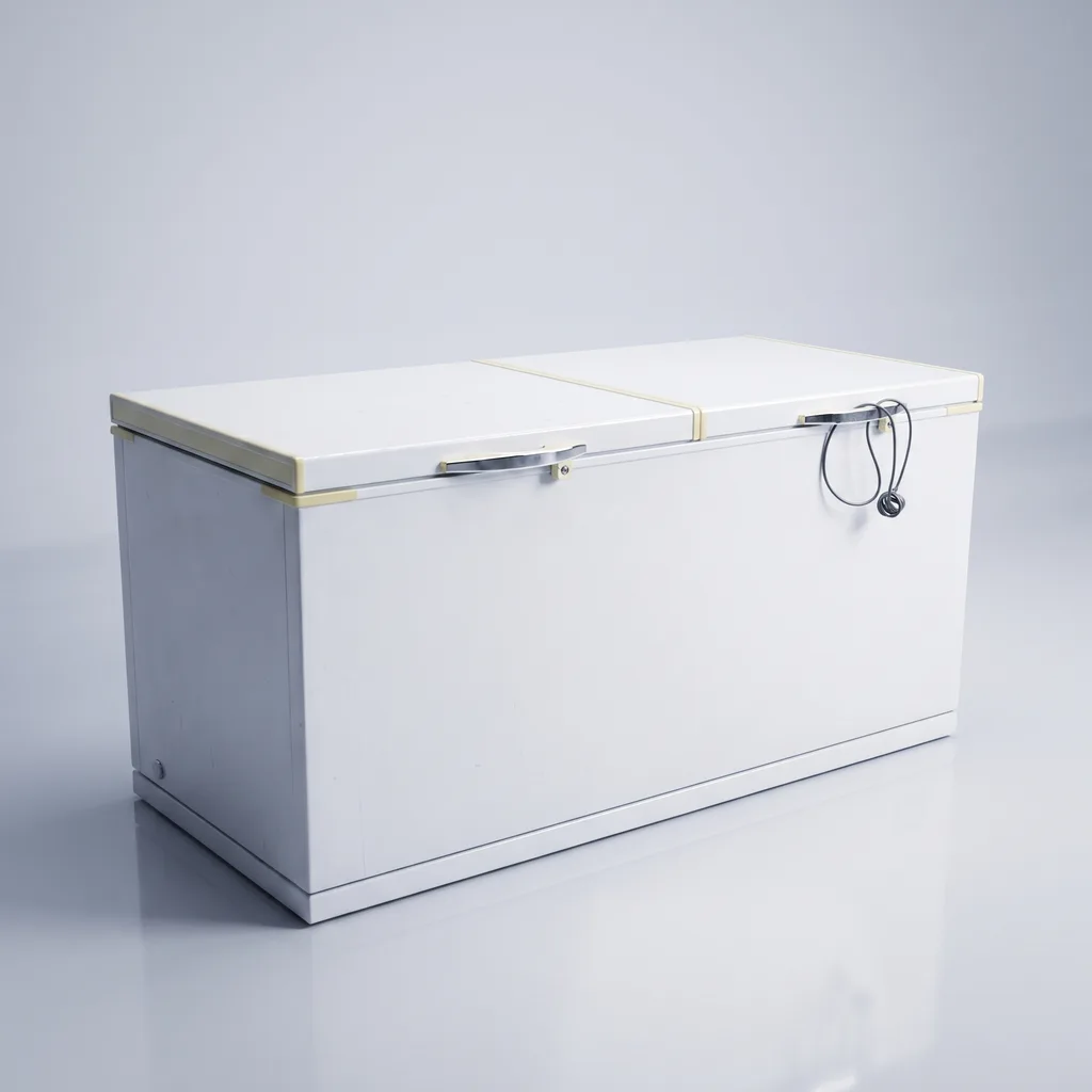 AANRS chest freezer rental Singapore, 660L Chest Freezer, full unit on a plain studio background