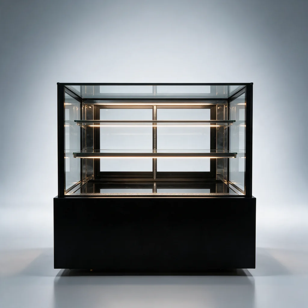 KINCO Three-Layer Cake Display Chiller P120L3-B-W (Warm LED / 120cm / Black Finishing)