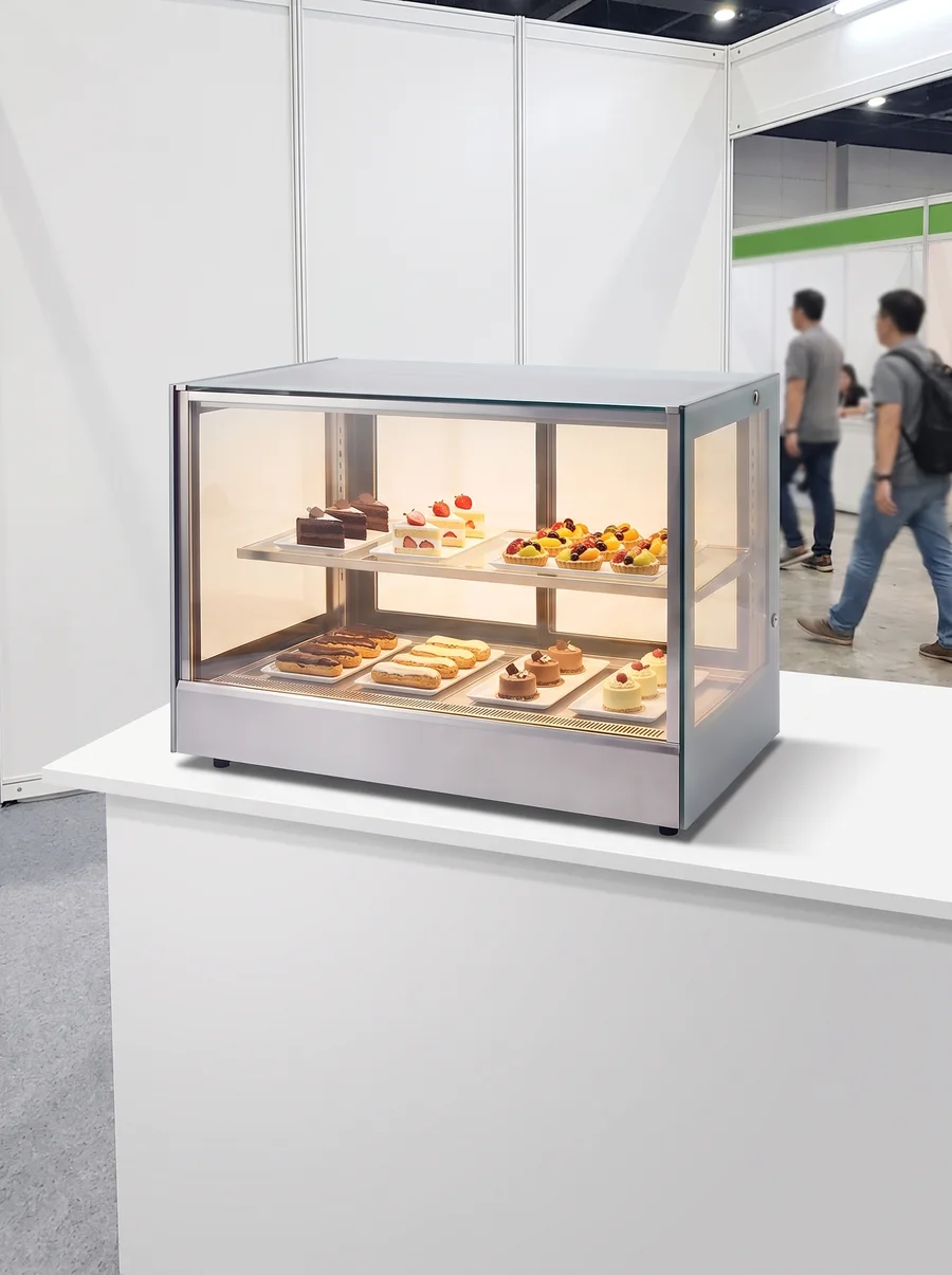 AANRS cake chiller rental Singapore, KINCO Two-Layer Cake Display Chiller P90L2T-S-W (Warm LED / 90cm / Steel Finishing) styled event scene